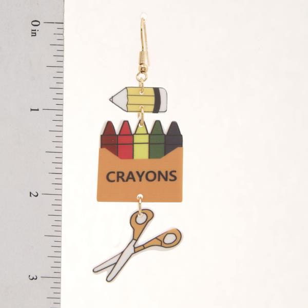CRAYONS DANGLE EARRING