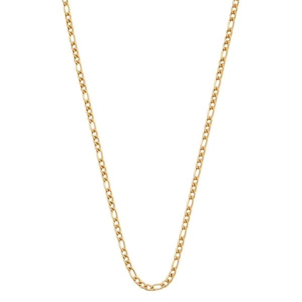 STAINLESS STEEL FIGARO CHAIN LINK NECKLACE