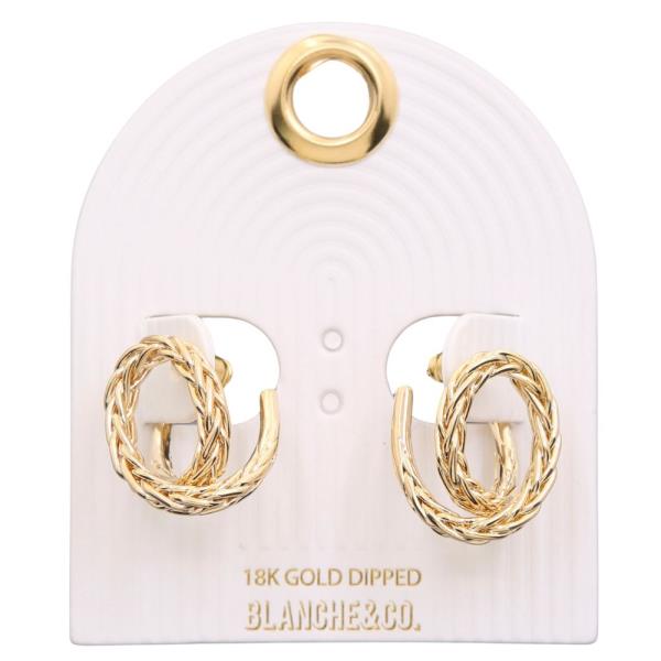 WHEAR LINK SWIRL GOLD 18K GOLD DIPPED EARRING