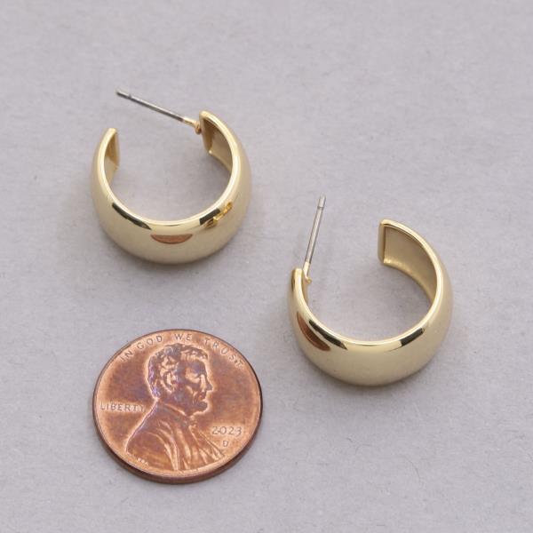 WIDE OPEN HOOP 18K GOLD DIPPED EARRING