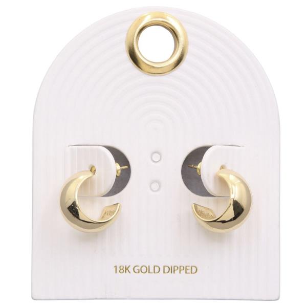 MINI HOOP 18K GOLD DIPPED EARRING