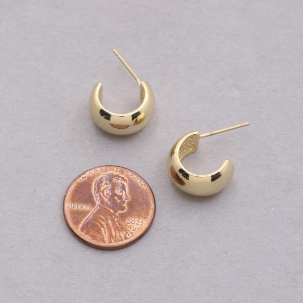 MINI HOOP 18K GOLD DIPPED EARRING
