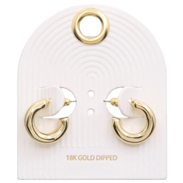OPEN HOOP 18K GOLD DIPPED EARRING