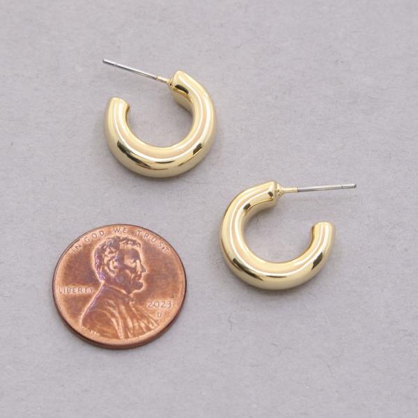 OPEN HOOP 18K GOLD DIPPED EARRING