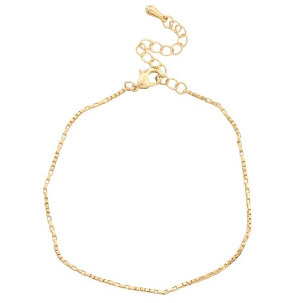 18K BRASS CHAIN LINK BRACELET