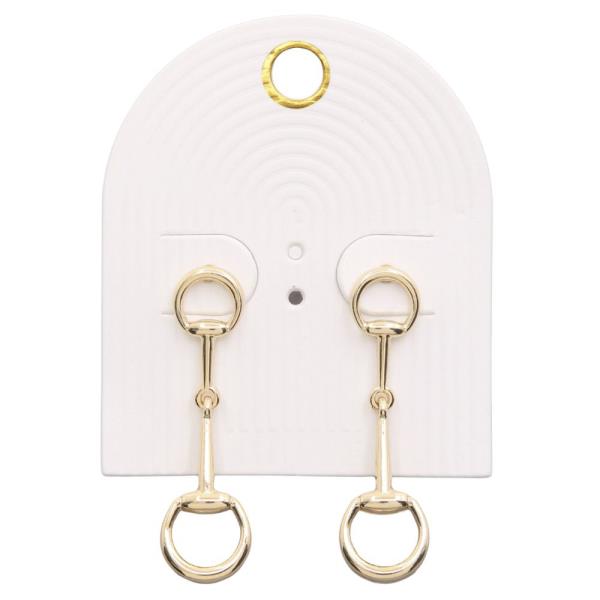 HORSEBIT METAL DANGLE EARRING