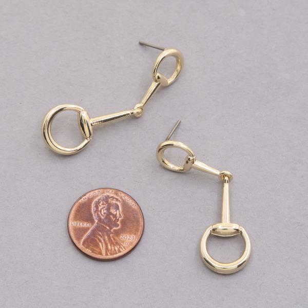 HORSEBIT METAL DANGLE EARRING
