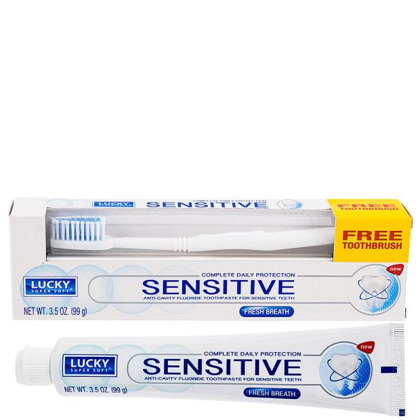 LUCKY SUPER SOFT SENSITIVE ANTI CAVITY FLUORIDE TOOTHPASTE