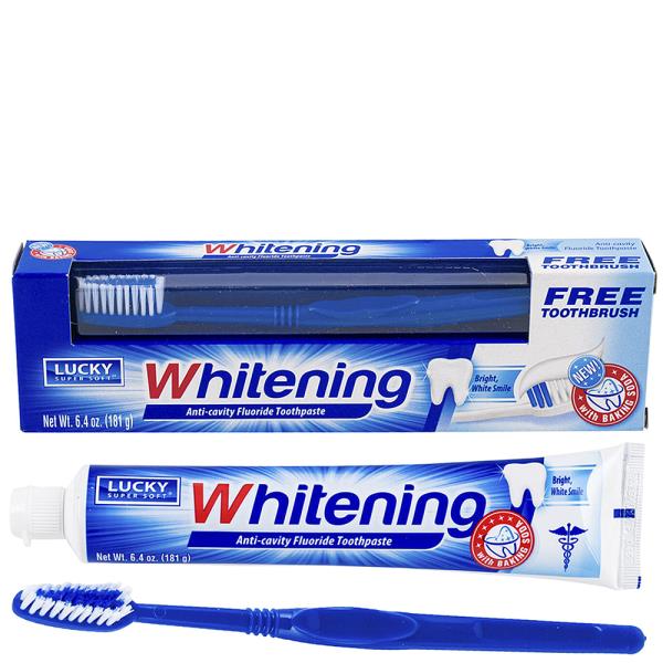 ANTI CAVITY TOOTHPASTE WITH BLUE BRUSH