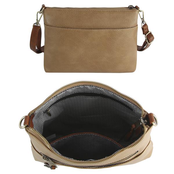 SMOOTH ZIPPER CROSSBODY