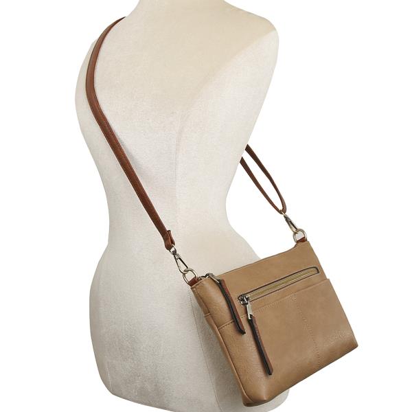 SMOOTH ZIPPER CROSSBODY
