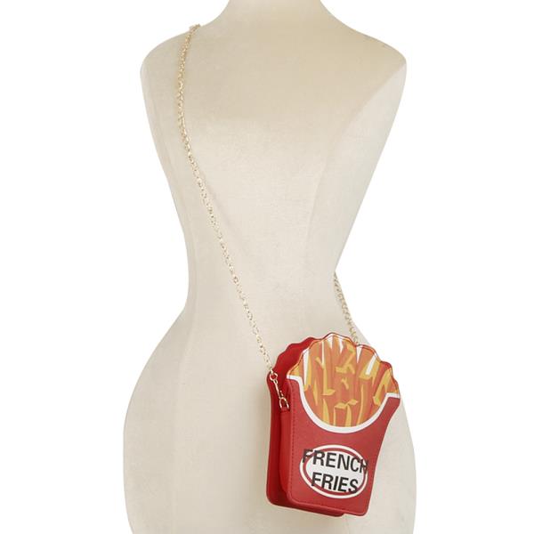 FRENCH FRIES PRINT CROSSBODY BAG