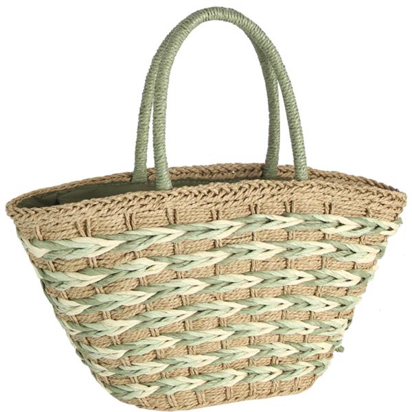 WOVEN STRAW DESIGN TOTE BAG
