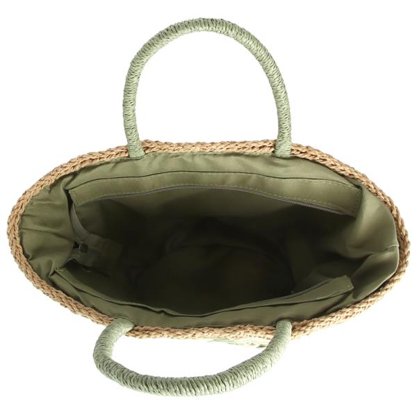 WOVEN STRAW DESIGN TOTE BAG