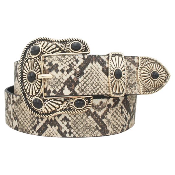 CABOCHON ACCENT WESTERN BELT