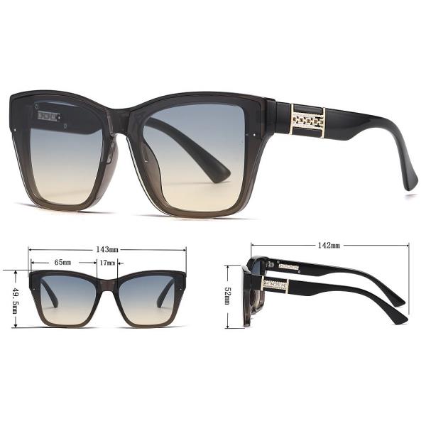 SQUARE FASHION CAT EYE SUNGLASSES 1DZ