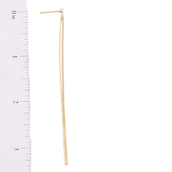 SODAJO GOLD DIPPED MULTI LINE DROP EARRING