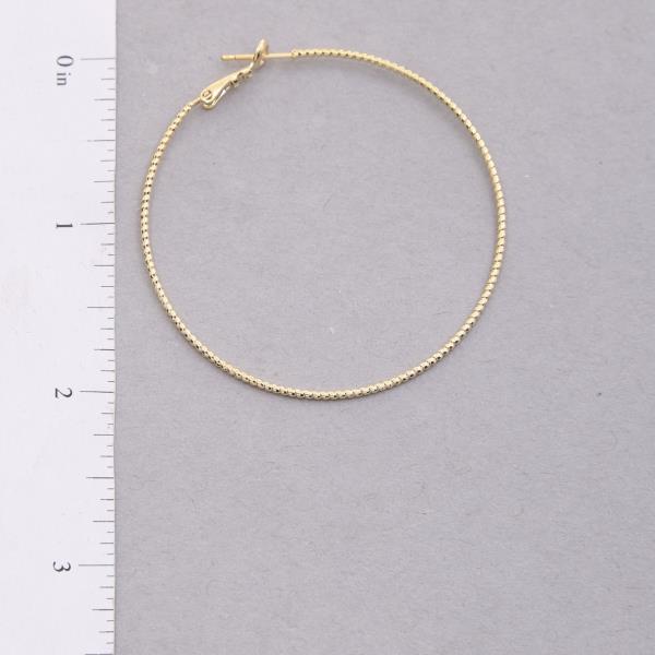 SODAJO TEXTURED GOLD DIPPED HOOP EARRING