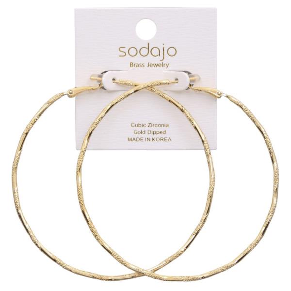 SODAJO GOLD DIPPED HOOP EARRING
