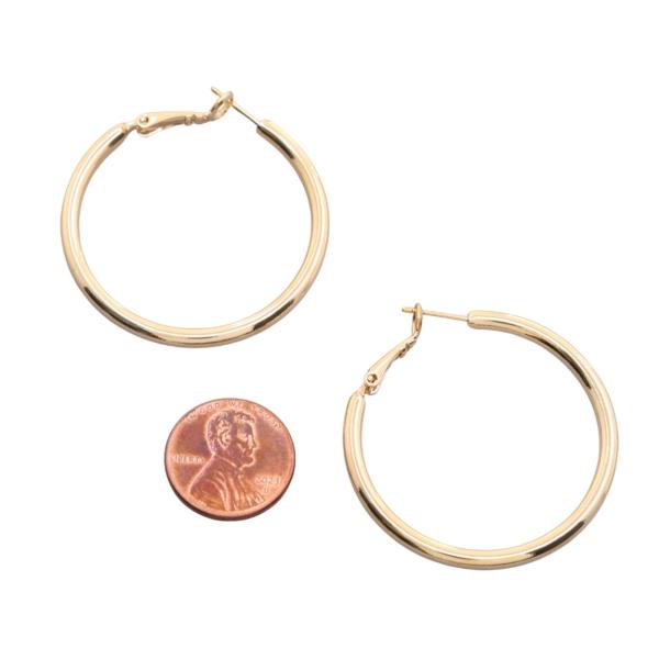 SODAJO GOLD DIPPED HOOP EARRING