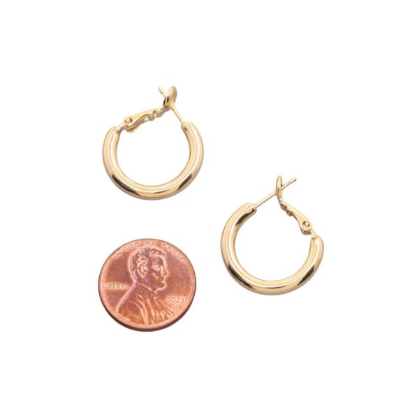 SODAJO GOLD DIPPED HOOP EARRING