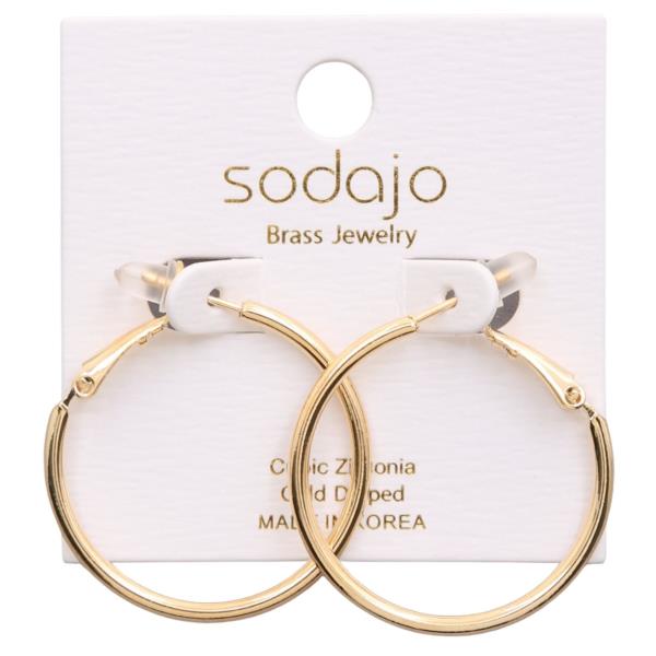 SODAJO GOLD DIPPED HOOP EARRING