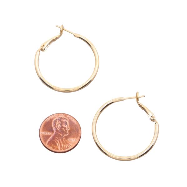 SODAJO GOLD DIPPED HOOP EARRING