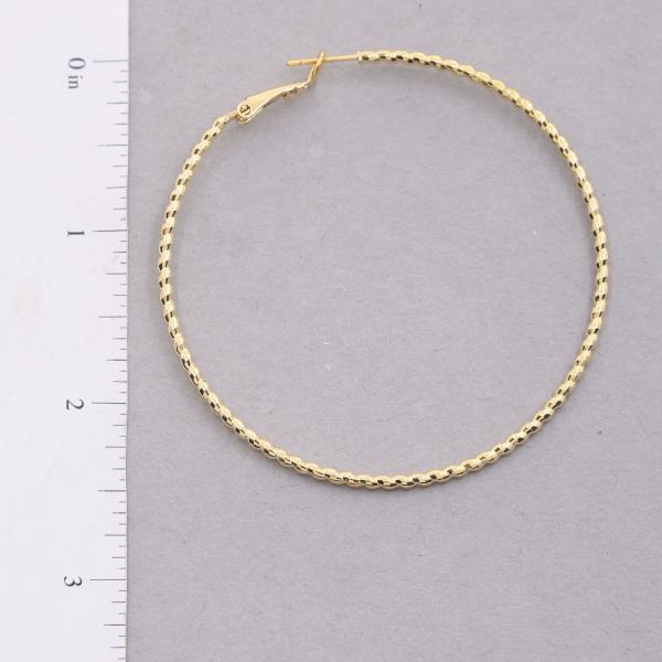 SODAJO TEXTURED GOLD DIPPED HOOP EARRING