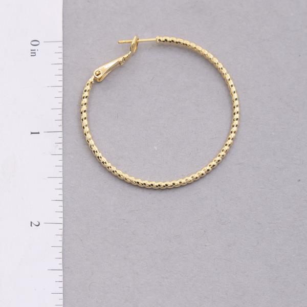 SODAJO TEXTURED GOLD DIPPED HOOP EARRING