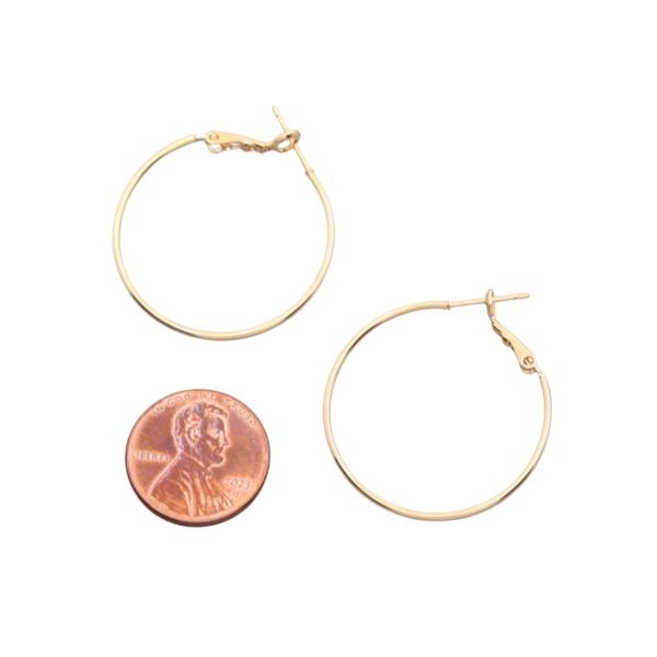SODAJO GOLD DIPPED HOOP EARRING