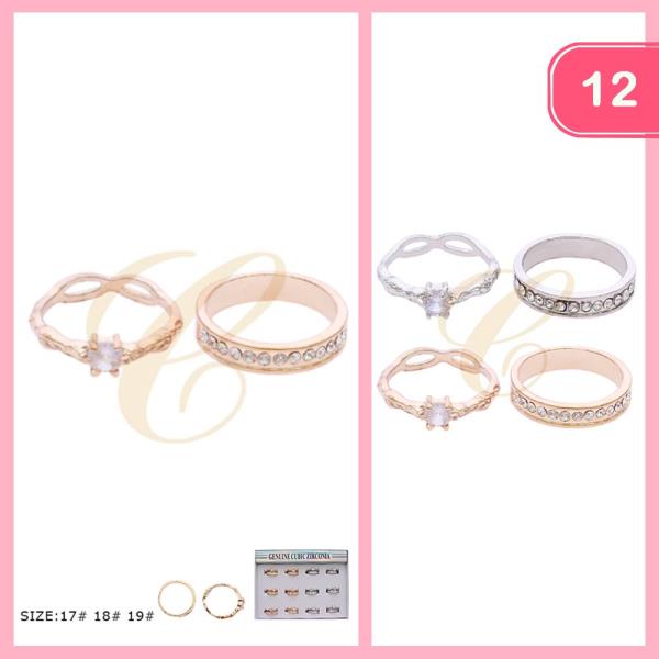 RHINESTONE STACKABLE RING (12 UNITS)