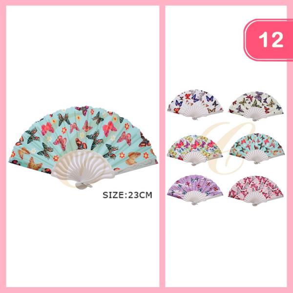 BUTTERFLY HAND FAN (12 UNITS)