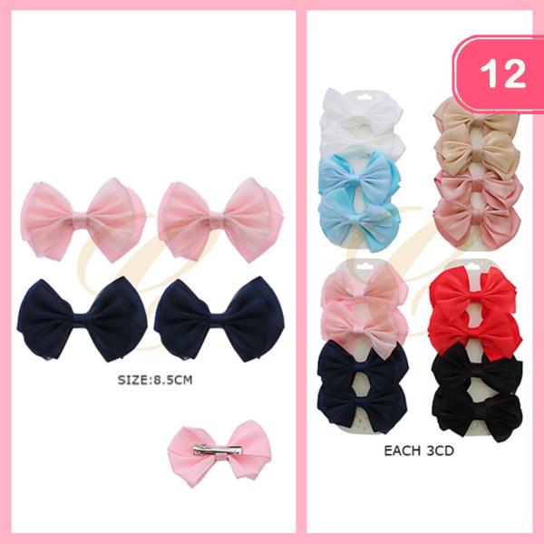 HAIR BOW PINS (12 UNITS)
