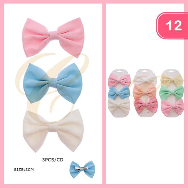 HAIR BOW PINS (12 UNITS )