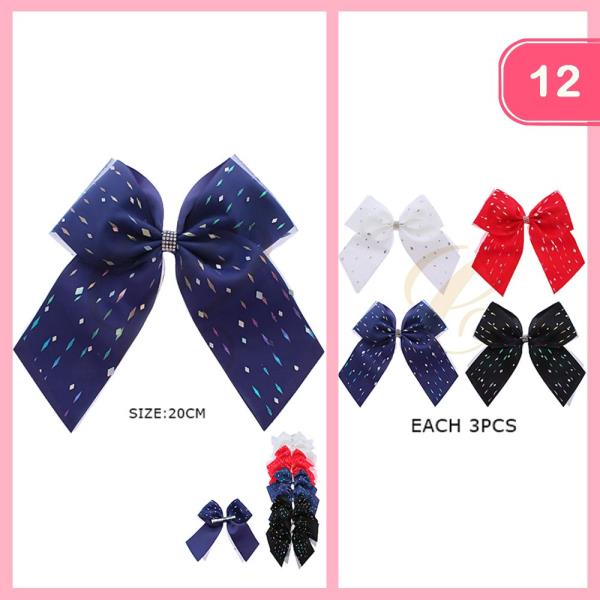 LONG TAIL HAIR BOW PIN (12 UNITS)