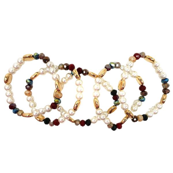 PEARL MULTI BEAD BRACELET SET