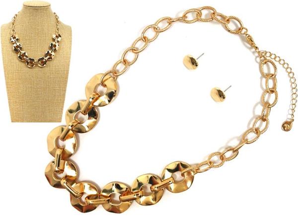 ROUND LINK METAL NECKLACE