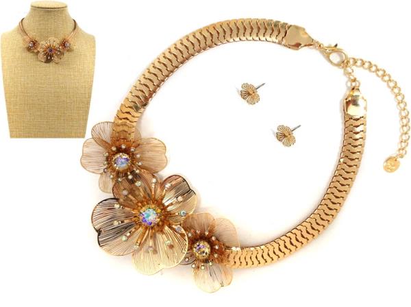 FLOWER METAL NECKLACE