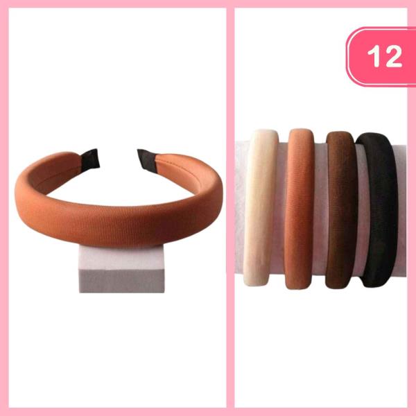 NYLON PUFFY HEADBAND  (12 UNITS)
