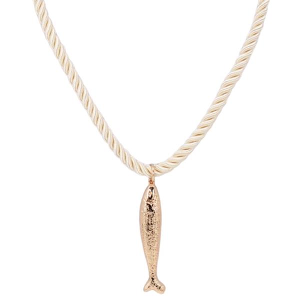 FISH PENDANT ROPE NECKLACE