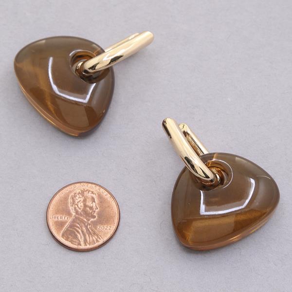 CHUNKY RESIN LOOP DROP EARRINGS