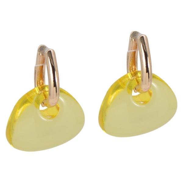 CHUNKY RESIN LOOP DROP EARRINGS