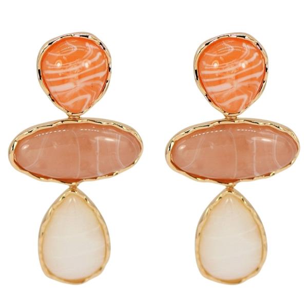 TRIPLE TEARDROP DROP EARRING