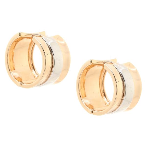 TWO TONE HOOP EARRING