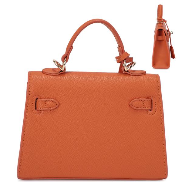 TEXTURED STYLISH HANDLE SATCHEL BAG