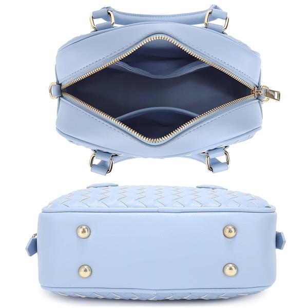 QUILTED HEART HANDLE SATCHEL BAG