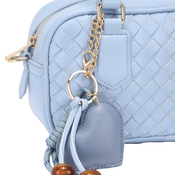 QUILTED HEART HANDLE SATCHEL BAG
