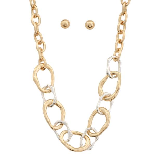 TWO TONE METAL NECKLACE