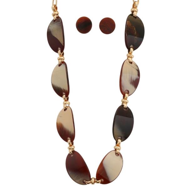 ACETATE OVAL LINK NECKLACE