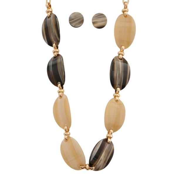 ACETATE OVAL LINK NECKLACE
